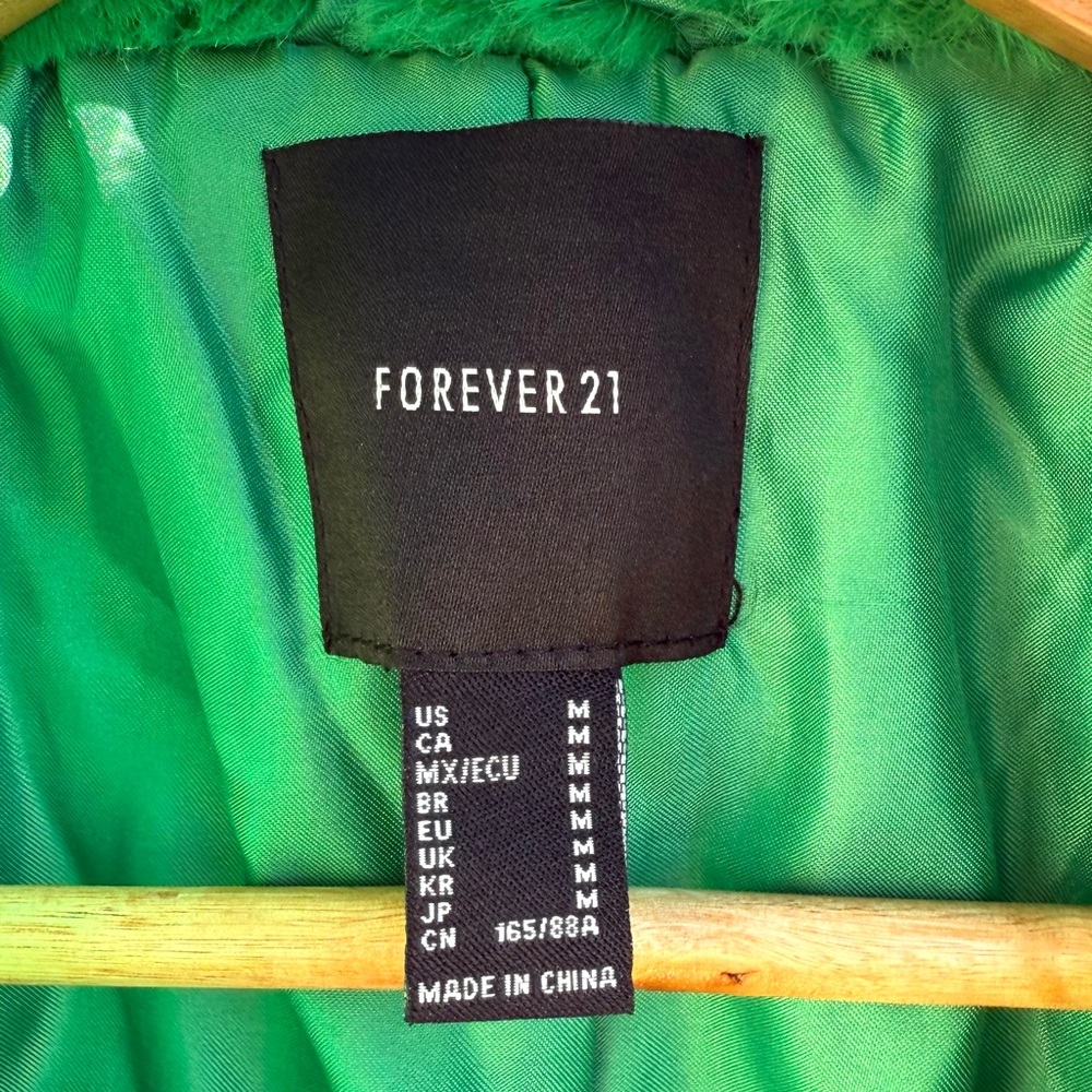 Forever 21 Vibrant Green Teddy Jacket - Picture 14 of 16